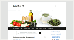 Desktop Screenshot of cucumberoil.com