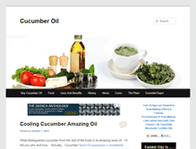 Tablet Screenshot of cucumberoil.com